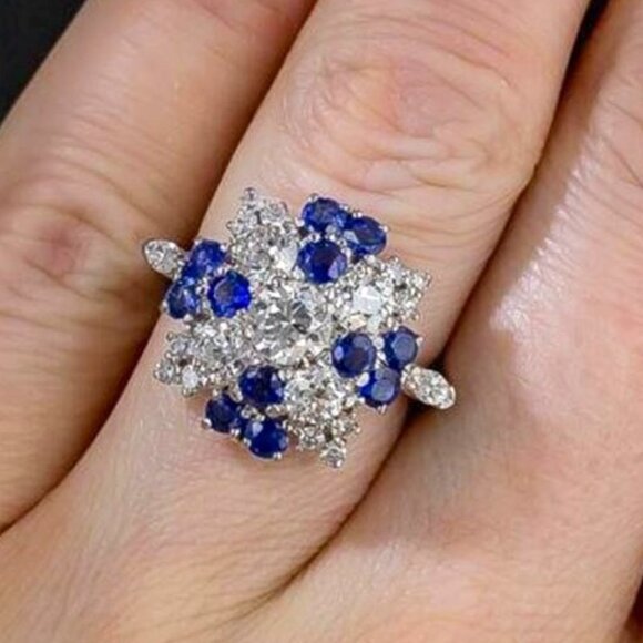 925 Silver Plated Wedding/Engagement Ring , F288